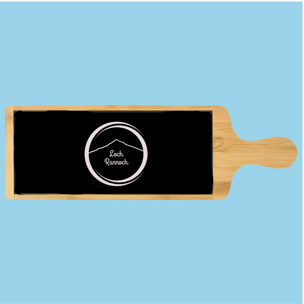 Engraved Bamboo and Slate Cheeseboard