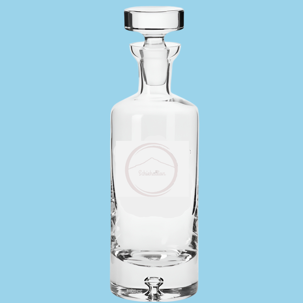 Engraved 750ml Handmade Bubble Base Arran Round Decanter