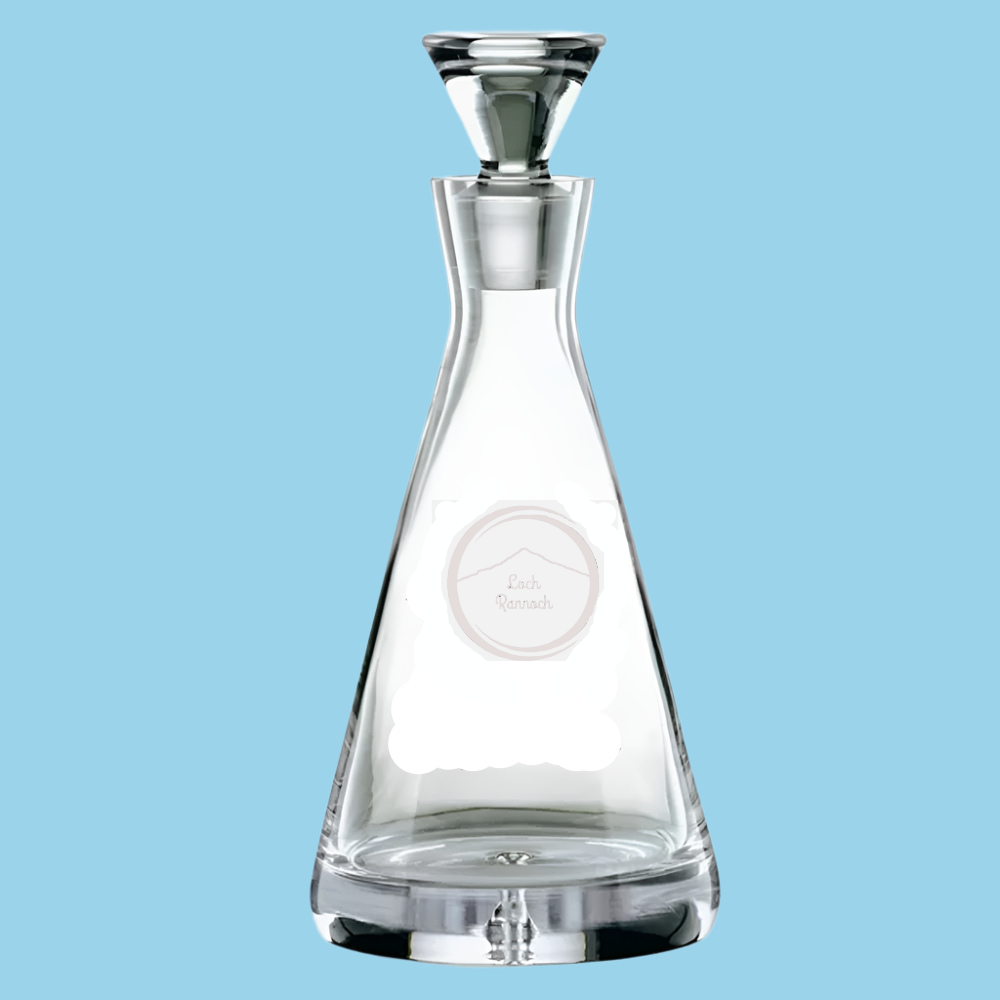 Engraved 759ml Bubble Base Pyramid Decanter
