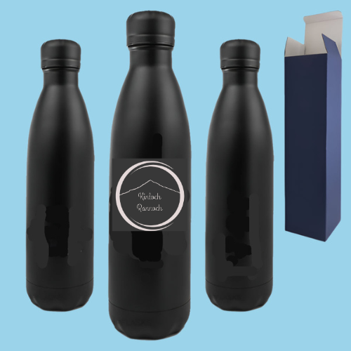 Engraved Black 500ml Thermal Bottle